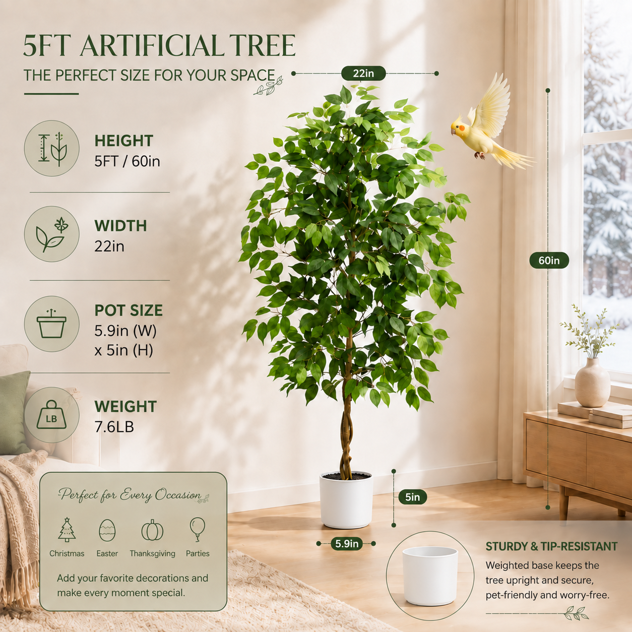 Artificial Ficus Tree gallery view 11