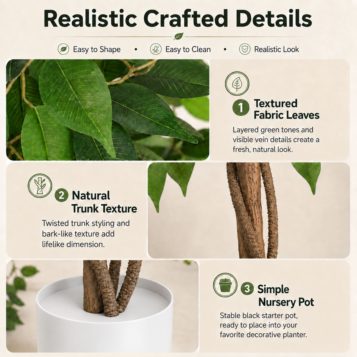 Artificial Ficus Tree gallery view 14