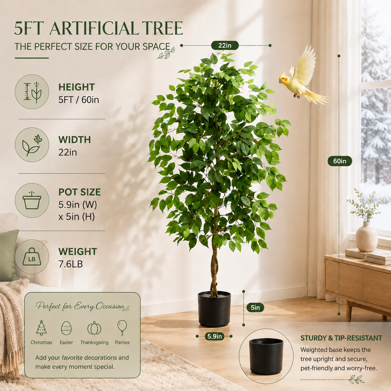 Artificial Ficus Tree gallery view 5
