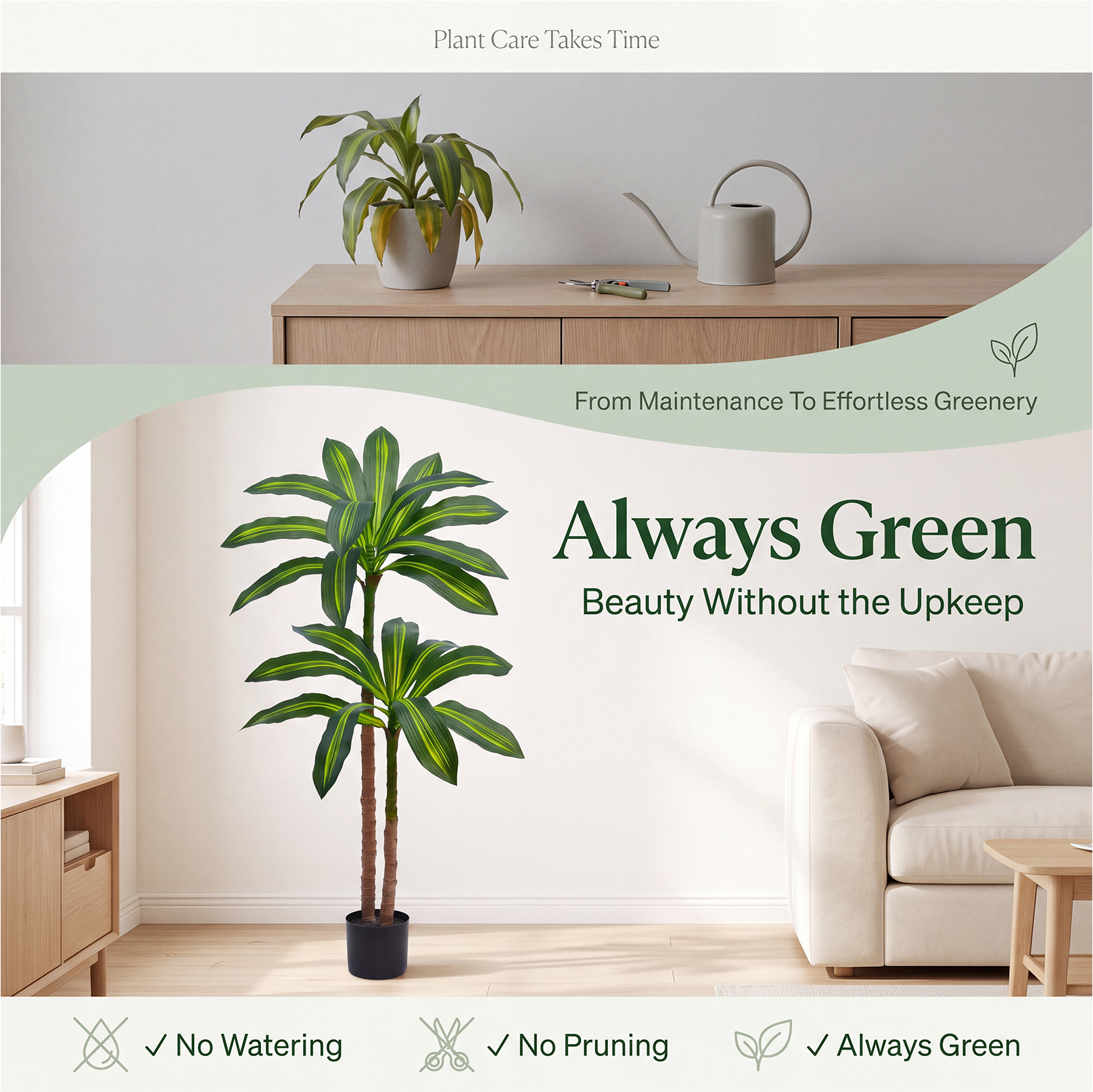 Green Edge Artificial Dracaena Tree gallery view 5